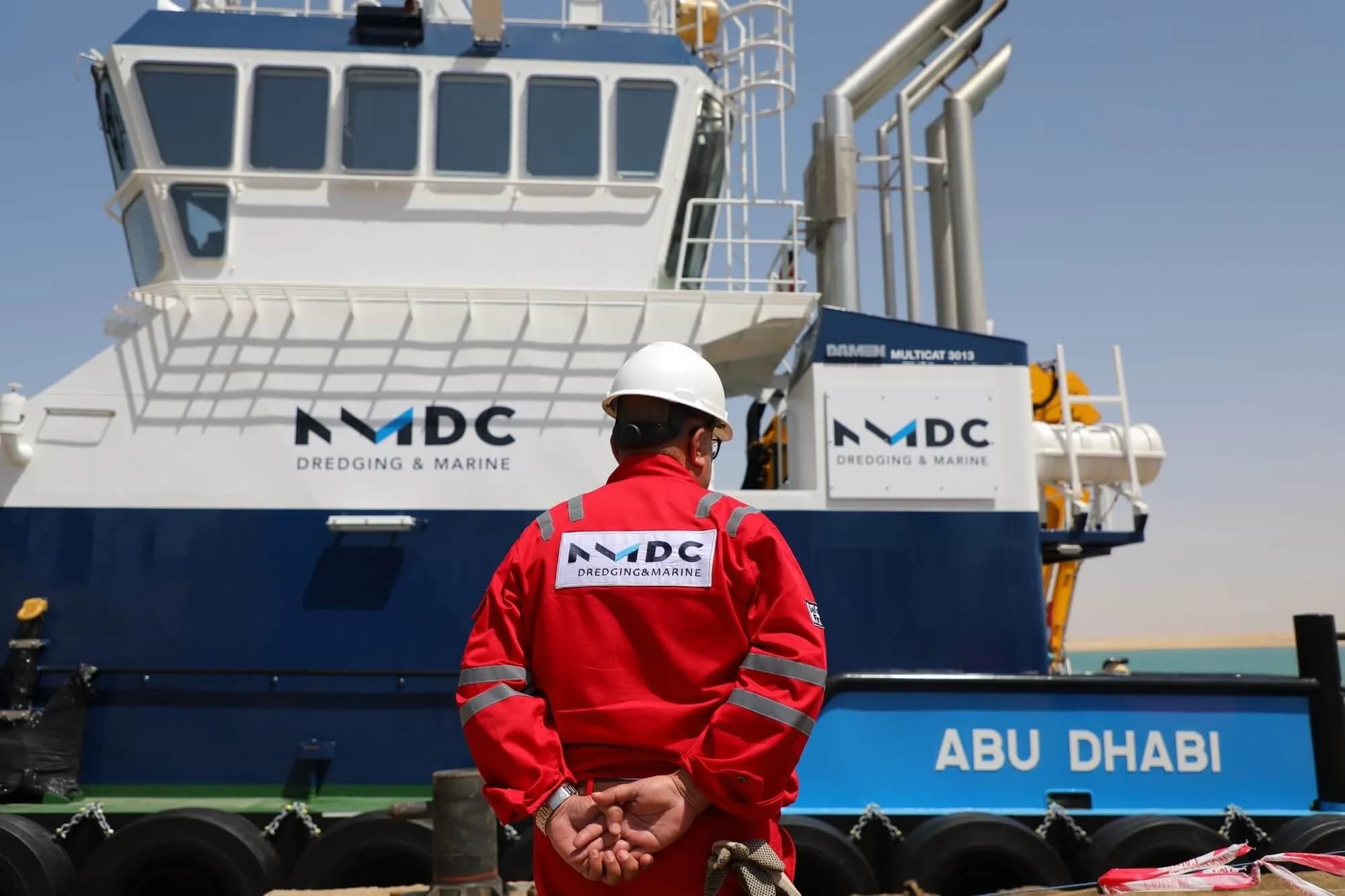 National Marine Dredging Company banner